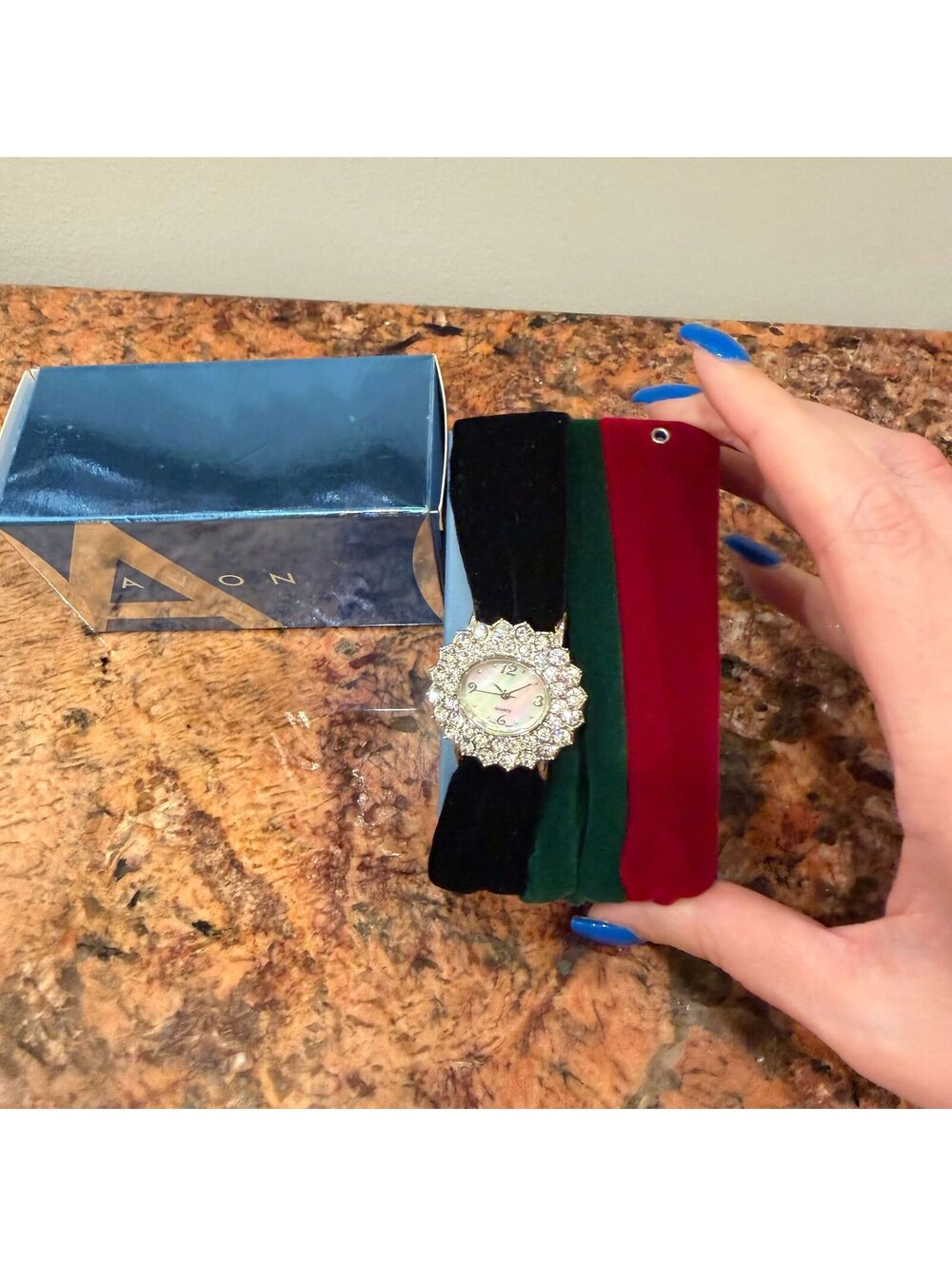 Avon Velvet Wrapped Watch